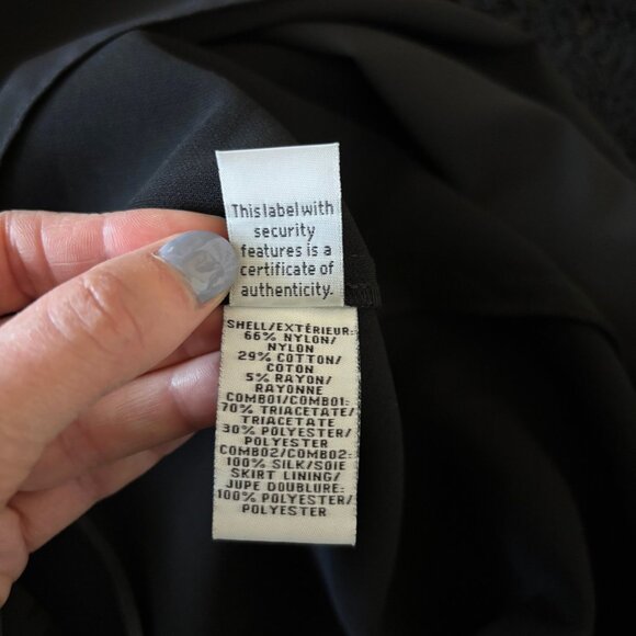 Diane von Furstenberg Lace Trimmed Black Shift Mini Dress Womens Size Medium LBD - Picture 6 of 16